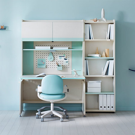 [한정수량] 링키플러스 포밍범퍼책상세트 아이보리+아쿠아블루