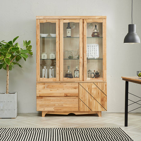 칸트 원목 1200 양주장 세트(도어형) 참죽