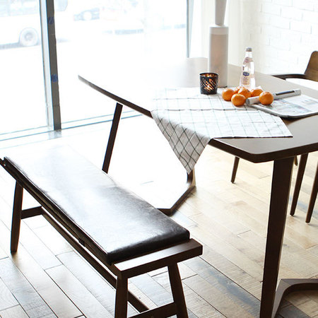  레이 4인 원목 식탁세트(벤치) _내추럴