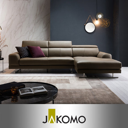 [자코모]로벨II 4인 카우치형 기능성 이태리 통가죽 천연면피 소가죽소파 _유로 카키/좌형