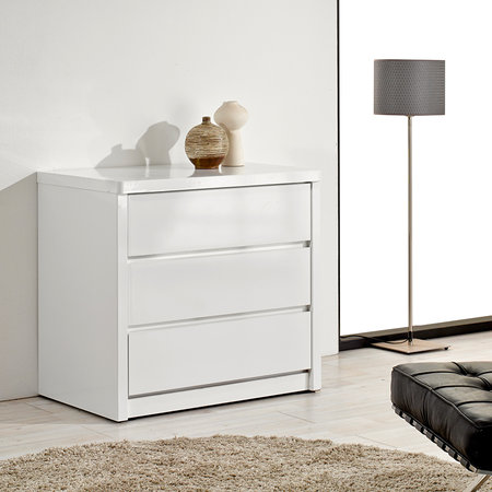 더좋은 하이그로시 3단서랍장 800  화이트