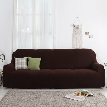 소파 커버 4인 만능 쇼파 덮개 패드 (Chocolate)