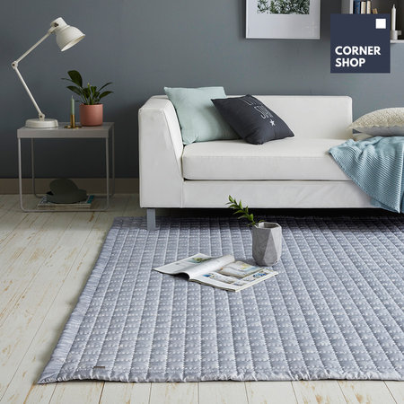 웰빙 풍기인견 누빔 카페트 특대형 블루