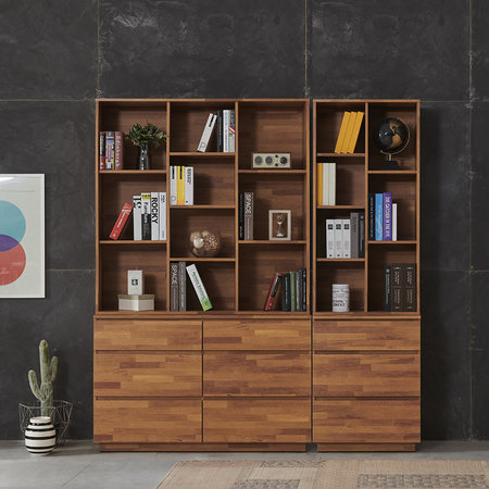 까레 1800 3단 서랍책장세트 (서울수도권무료배송) 멀바우