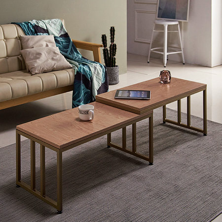 확장형 소파테이블 철제테이블 거실테이블 2단테이블 01.2단_거실테이블(블랙)