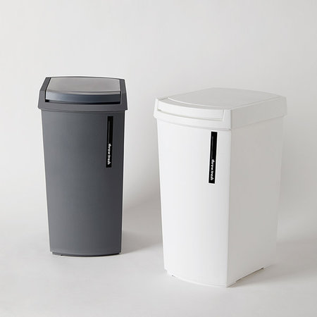 코모 휴지통 푸쉬형 11L 화이트