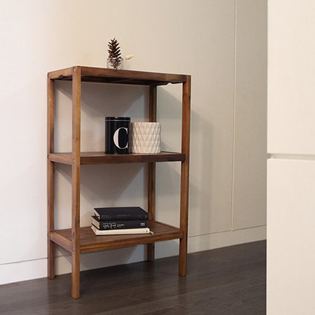 원목 브라우니 벤치 3단선반 _50cm