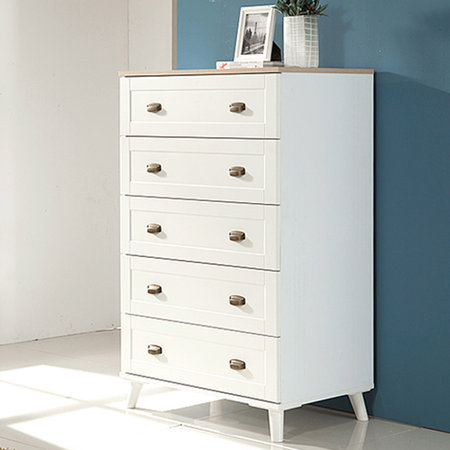 이브 3자 5단 서랍장 화이트