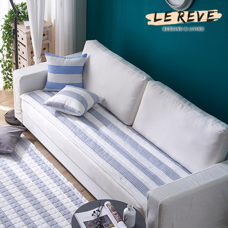 쿨라이프 시어서커 쇼파패드 3인용(60x180) 블루