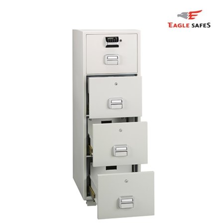 사무용금고 SF-680-4EKK 화이트 내화화일금고 캐비넷금고