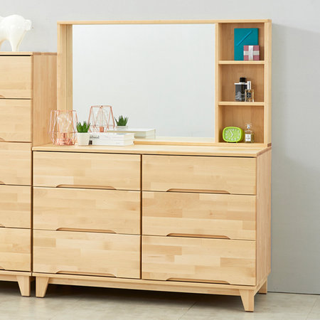 자작원목 퍼니 와이드 3단 화장대 A