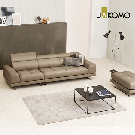 [단독][롯데2만증정]로벨 4인 기능성 이태리 천연면피 소가죽 소파+스툴