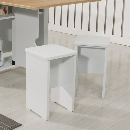 아이앤 스퀘어심플스툴의자2개세트_JN