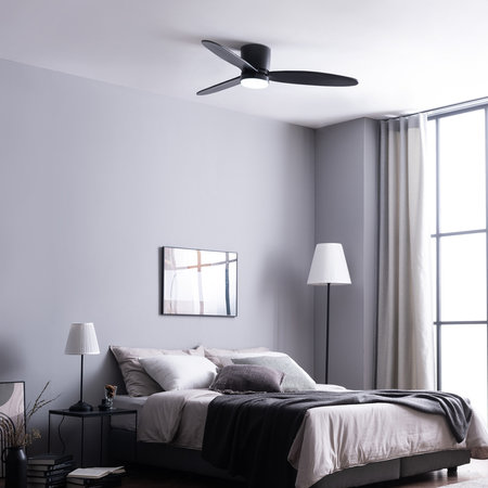 샌디 초슬림 132cm LED BLDC 우드 실링팬 SCF-SW52070L 블랙+블랙