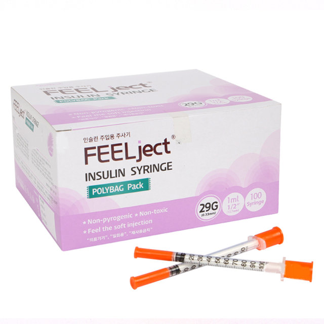 필텍 인슐린 주사기 1cc (29g x 12.7mm) 100개 필젯 멸균 혈당주사