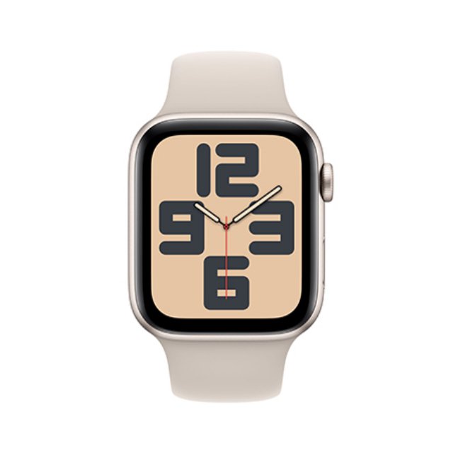 애플워치 SE2 44mm, GPS (스타라이트 알루미늄, 스타라이트 스포츠밴드, M/L) - [MRE53KH/A]