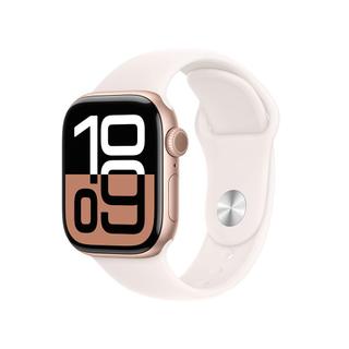 애플워치10 42mm, GPS+Cellular(로즈골드 알루미늄,라이트 블러시 스포츠밴드, S/M)-[MWX93KH/A]