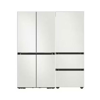 삼성 비스포크 키친핏 냉장고 김치냉장고 세트 코타화이트 RM70F63R2A+RQ33DB74D201 1